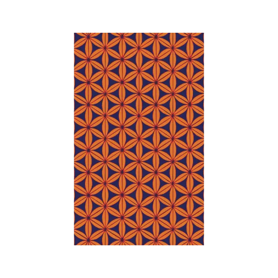 Flower of Life - Orange and Deep Blue