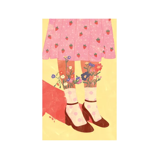 Strawberry Fields & Floral Socks