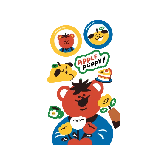 Tomato bear and flowers 