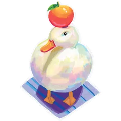 Cute duck and stamps